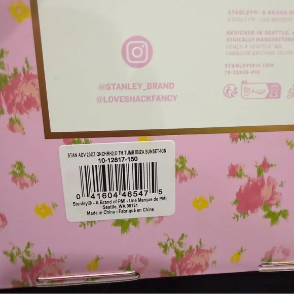 NWT Stanley x LoveShackFancy Quencher H2.0 FlowState 20 oz - Ibiza Sunset - Picture 4 of 12